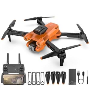 Remote Control Dual Camera Drone 4K 1080P Obstacle Avoidance 5G WiFi Selfie Gesture RC Drone Brushless Motor 360° Rotate Headless Mode Auto Hover Function