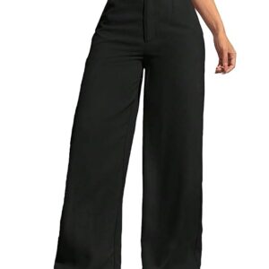 Toochki Trousers for Women | Women Loose Fit Trousers | Women's High-Waisted Pant | Women Trousers Pants | Black Korean Trousers for Women