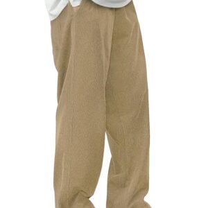 SMOWKLY Men's Premium Polycotton Causal Baggy Fit Jogger || Lightweight & Flexible Elastic Waist with Drawstring || Wrinkle-Free Comfortable Trouser Pant for Summer