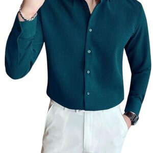GRECIILOOKS for Casual Stylish Polycotton Regular Formal Shirt | Men's Solid Slim Fit