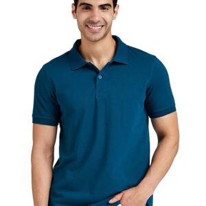 Amazon Brand - Symbol Men's Solid Cotton Rich Polo T Shirt | Collar Tshirts | Half Sleeves | Plain-Regular Fit (Available in Plus Size and Combo Pack of 2)