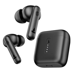 Boat Airdopes 141, Low Latency, ENx Tech, 42HRS Battery, Fast Charge, IWP, IPX4, v5.1 Bluetooth Earbuds, TWS Ear Buds Wireless Earphones with mic (Bold Black)
