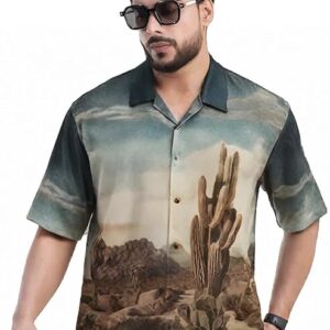 GRECIILOOKS Men's Half Sleeve Shirt, Stylish Printed & Solid Slim Fit Casual Formal Shirt for Men, Regular Fit Trendy Party & Office Wear