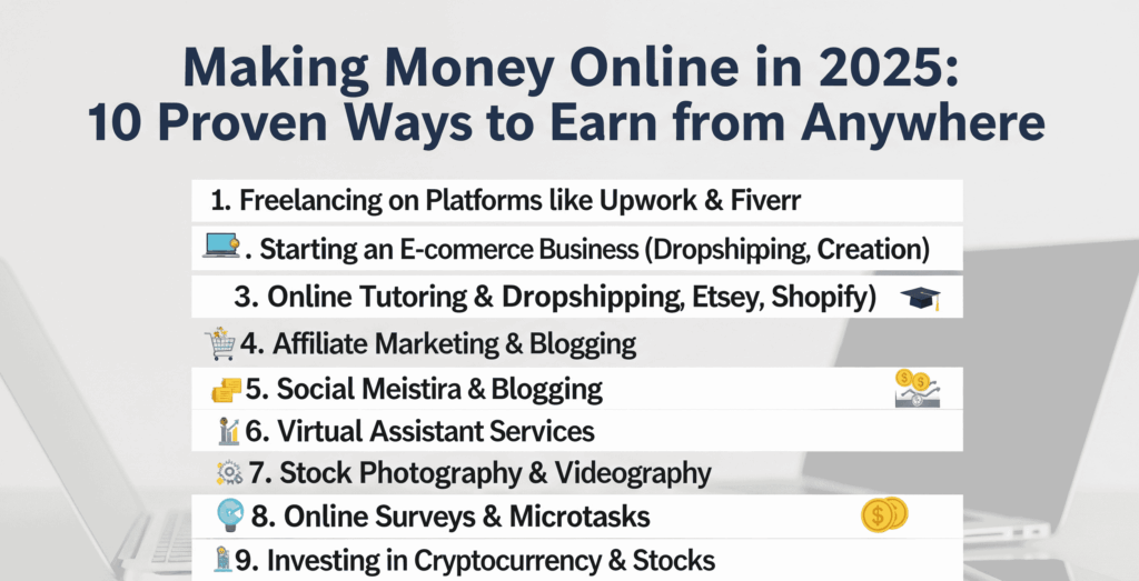 Making Money Online in 2025: 10 Proven Ways to Earn from Anywhere